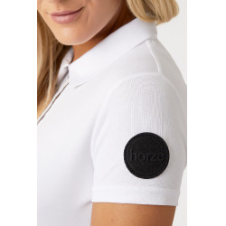 Funktionelles Damen-Kurzarm-Poloshirt Denise Horze Weiß Wei&amp;amp;amp;amp;amp;amp;szlig;