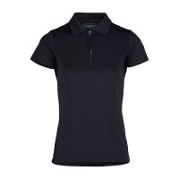 Wettkampf-Poloshirt mit kurzen Ärmeln und Claudine-Kragen für Damen B Vertigo Dunkelmarineblau