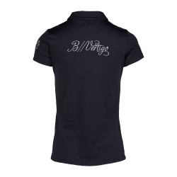 Wettkampf-Poloshirt mit kurzen Ärmeln und Claudine-Kragen für Damen B Vertigo Dunkelmarineblau Wettkampf-Poloshirt mit kurzen Ärmeln und Claudine-Kragen für Damen B Vertigo Dunkelmarineblau