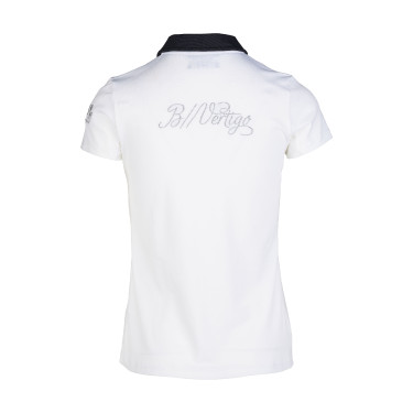 Wettkampf-Poloshirt mit kurzen Ärmeln und Claudine-Kragen für Damen B Vertigo Weiß / Marineblau Weiß Wettkampf-Poloshirt mit kurzen Ärmeln und Claudine-Kragen für Damen B Vertigo Weiß / Marineblau Weiß