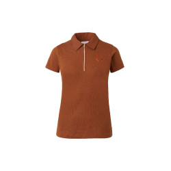 Damen-Poloshirt Amy aus elastischer Baumwolle mit kurzen Ärmeln Horze Damen-Poloshirt Amy aus elastischer Baumwolle mit kurzen Ärmeln Horze