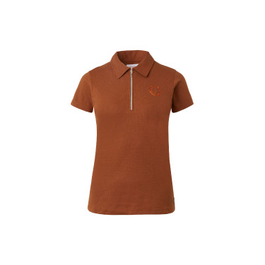 Damen-Poloshirt Amy aus elastischer Baumwolle mit kurzen Ärmeln Horze Damen-Poloshirt Amy aus elastischer Baumwolle mit kurzen Ärmeln Horze