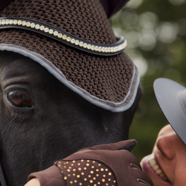 Fliegenhaube Adepto Horze Dunkelbraun Fliegenhaube Adepto Horze Dunkelbraun