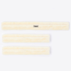 Schutzüberzug-Set für Brustblatt aus Kunstfell Narvik (3 Stück) Horze Wollweiß Weiß