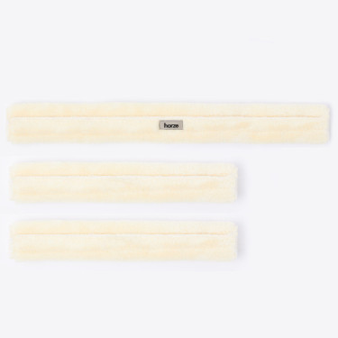 Schutzüberzug-Set für Brustblatt aus Kunstfell Narvik (3 Stück) Horze Wollweiß Weiß