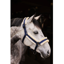 Marquess Halfter mit Kunstfellfutter Horze Dunkelmarineblau