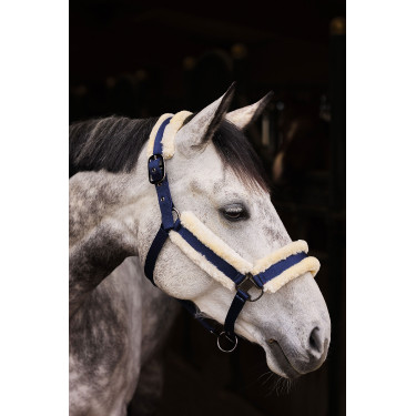 Marquess Halfter mit Kunstfellfutter Horze Dunkelmarineblau