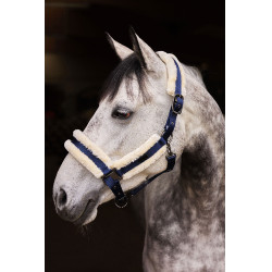 Marquess Halfter mit Kunstfellfutter Horze Dunkelmarineblau