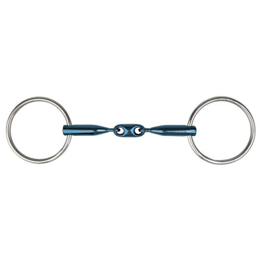 Gebiss 2 Ringe Metalab Eco Blue doppelt gebrochen