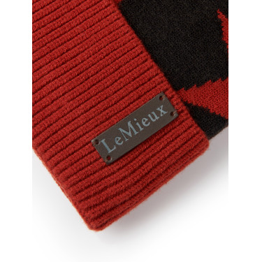 Cuffia con pompon LeMieux Sasha Sienna Rot Cuffia con pompon LeMieux Sasha Sienna Rot