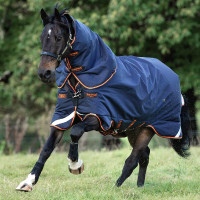 Couverture Horseware Rambo Supreme 1000D  Turnout 50g Marine / orange