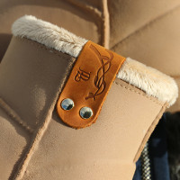 Pénélope Stiefel Karamell Braun