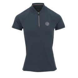 Poloshirt Equithème Emma Kurzarm Marineblau