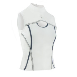 Ärmelloses Polo Equithème Puebla Weiß / Grau Weiß