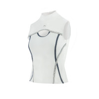 Ärmelloses Polo Equithème Puebla Weiß / Grau Weiß Ärmelloses Polo Equithème Puebla Weiß / Grau Weiß