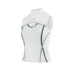 Ärmelloses Polo Equithème Puebla Weiß / Grau Weiß