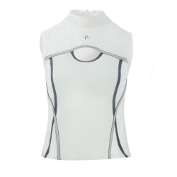 Ärmelloses Polo Equithème Puebla Weiß / Grau Weiß