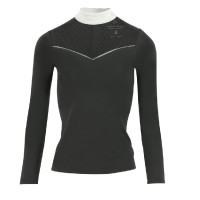Polo Equithème Valencia langärmelig Schwarz Polo Equithème Valencia langärmelig Schwarz