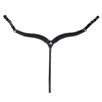 Western-Martingal Randol's mit Ziernähten Schwarz