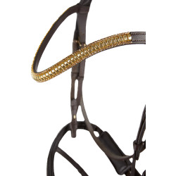 Anatomisches Reithalfter Horze Highbury Stirnband Strass Dunkelbraun Anatomisches Reithalfter Horze Highbury Stirnband Strass Dunkelbraun