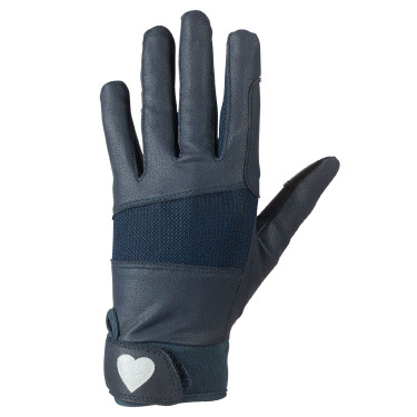 Handschuhe Horze mit schimmerndem Herzaufdruck für Kinder Handschuhe Horze mit schimmerndem Herzaufdruck für Kinder