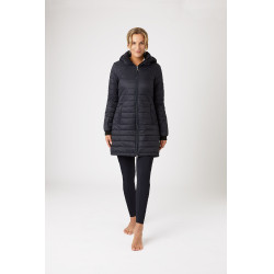 Lange Daunenjacke Horze Charlotte Damen Dunkelmarineblau