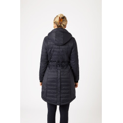 Lange Daunenjacke Horze Charlotte Damen Dunkelmarineblau