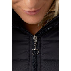 Lange Daunenjacke Horze Charlotte Damen Dunkelmarineblau