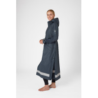 Langer Regenmantel Horze Hazel Damen mit Schlitzen Dunkelmarineblau Langer Regenmantel Horze Hazel Damen mit Schlitzen Dunkelmarineblau