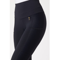 Horze Mathilde Silikon-Vollbesatz Damen Reitleggings Dunkelmarineblau