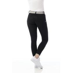 Reithose Equitheme Lor mit Silikon-Vollbesatz Schwarz