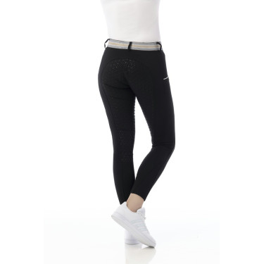 Reithose Equitheme Lor mit Silikon-Vollbesatz Schwarz