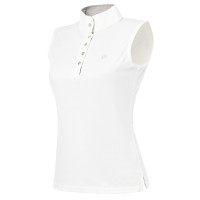 Polo Equithème Mesh Colours SM Weiß / Braun / Weiß