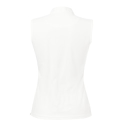 Polo Equithème Mesh Colours SM Weiß / Braun / Weiß