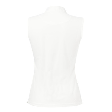 Polo Equithème Mesh Colours SM Weiß / Braun / Weiß