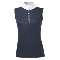 Polo Equithème Mesh Colours SM Marine / Blau / Weiß