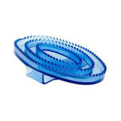 Kleiner flexibler Horze-Striegel aus transparentem Gummi