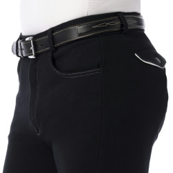 Reithose Equithème Pro Anthrazit / Weiß Grau