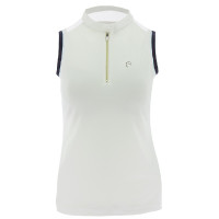 Damen-Poloshirt Equithème Smoff ärmellos Weiß Weiß Damen-Poloshirt Equithème Smoff ärmellos Weiß Weiß