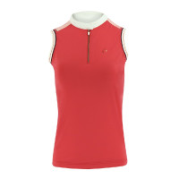 Damen-Poloshirt Equithème Smoff ärmellos Fuchsie Rosa