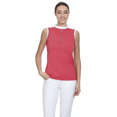Damen-Poloshirt Equithème Smoff ärmellos Fuchsie Rosa Damen-Poloshirt Equithème Smoff ärmellos Fuchsie Rosa