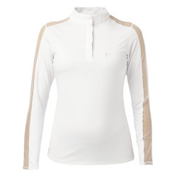 Polo Equithème Peking Langarm Weiß Weiß Polo Equithème Peking Langarm Weiß Weiß