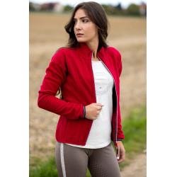 Fleecejacke Equithème Lena Kirsche Rot