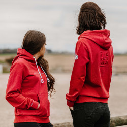 Reißverschluss-Sweatshirt Equithème Courtney Kirsche Rot