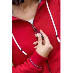 Reißverschluss-Sweatshirt Equithème Courtney Kirsche Rot