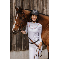 Polo Equithème Cabourg lange mouwen Weiß Weiß Polo Equithème Cabourg lange mouwen Weiß Weiß