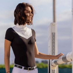 Polo Equithème Lerma Kurzarm Schwarz