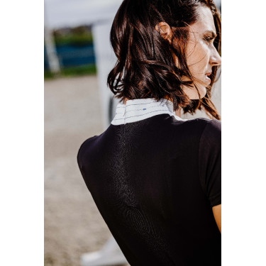 Polo Equithème Lerma Kurzarm Schwarz