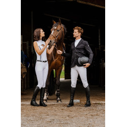 Ärmelloses Polo Equithème Puebla Weiß / Grau Weiß