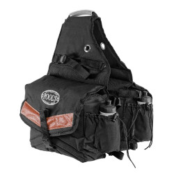 Gepolsterte hintere Satteltasche mit 2 Taschen Pool's Schwarz